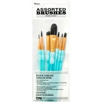 Size 12 Gold Taklon Multicolored Darice Round Paintbrush